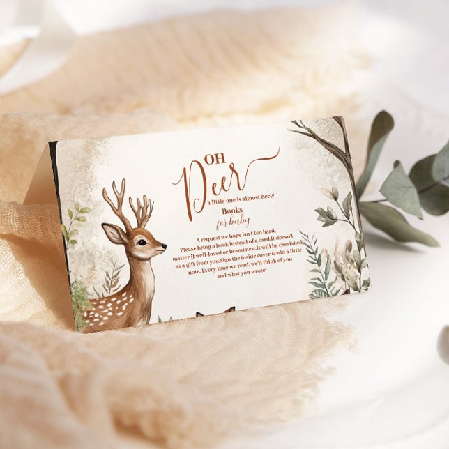 Woodland Oh Deer Theme Books for Baby Enclosure Card (Creator Uploaded)