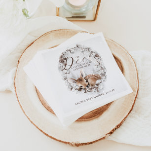 Woodland Oh Deer Winter Baby Shower Napkins