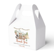 Woodland One Happy Camper First Birthday Favor Boxes