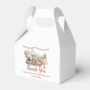 Woodland One Happy Camper First Birthday Favor Boxes
