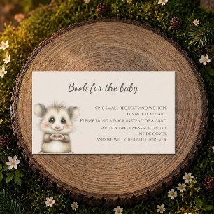 Woodland Opossum Books for the Baby Card • Neutral