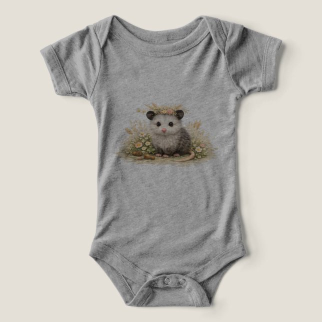 Woodland opossum infant t-shirt (Design Front)