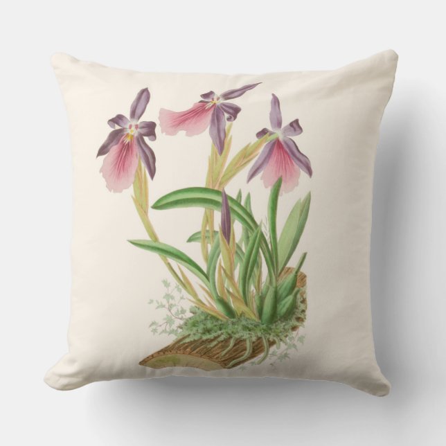 Woodland Orchids Outdoor Throw Pillow (Front)