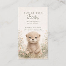 Woodland Otter Baby Shower Books for Baby Insert