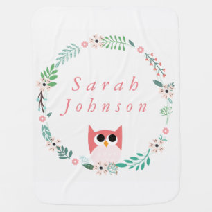Woodland Owl Baby Blanket