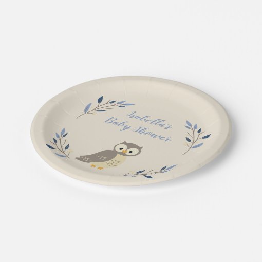 Woodland Owl Baby Shower Plates Zazzle