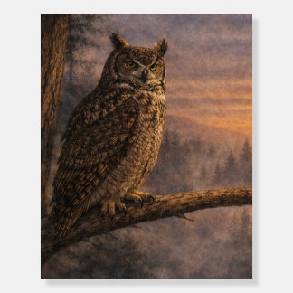 Woodland Owl Foam Board Wall Art