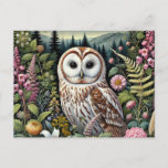 Woodland Owl Postcard | Majestic Forest Owl Art