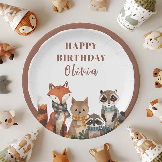 Woodland Party Animals Birthday | Forest Animals Paper Plates (Creator Uploaded)
