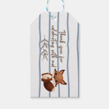 Woodland Party Favor Tag