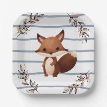 Woodland Party Paper Plate - Squirrel