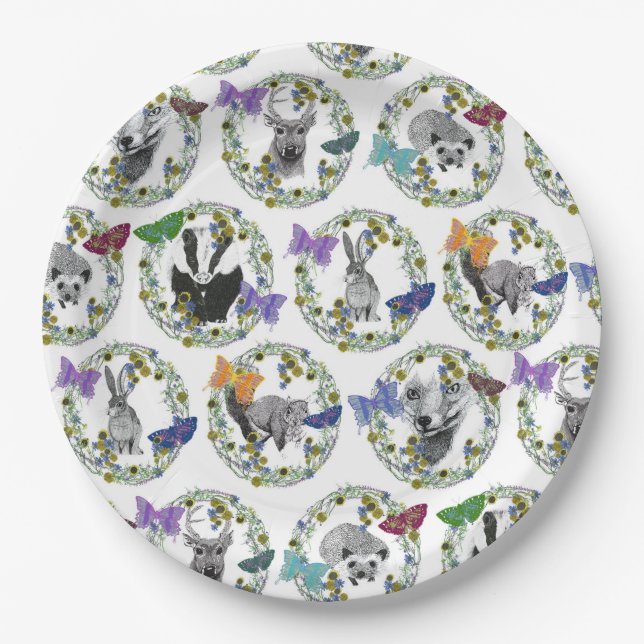 woodland party paper plates (Front)