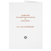 'Woodland Path' Card (Back)