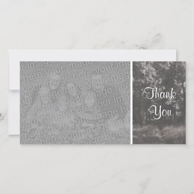 Woodland Path - Thank You - Gray Card (Front)