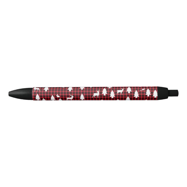 Woodland Pattern: Red Buffalo Plaid Pen (Front)