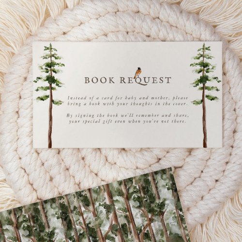 Woodland Peaceful Forest Books for Baby Enclosure Card