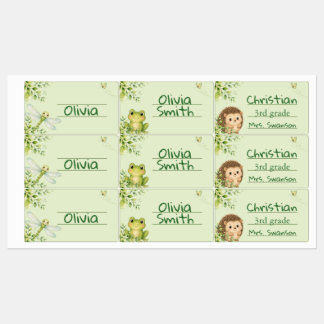 Woodland Personalized Kids Name Labels