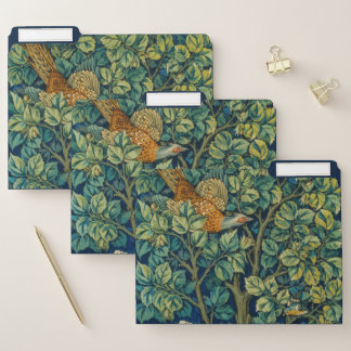Woodland Pheasant Vintage Botanical William Morris File Folder