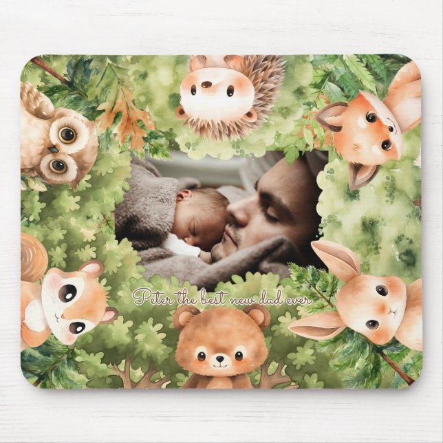 Woodland Photo Best New Dad Ever Mouse Pad (Front)