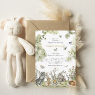 Woodland Picnic | Forest Animals Baby Shower Invitation