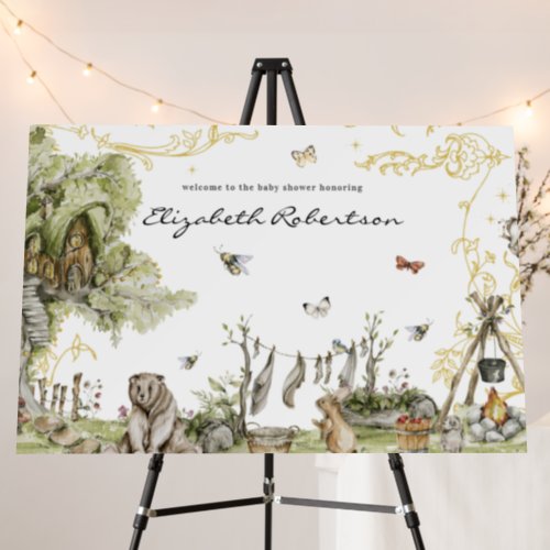 Woodland Picnic  Forest Baby Shower Welcome  Foam Board
