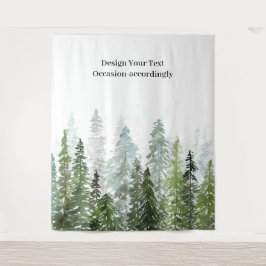 Woodland Pine Forest Wall Mural Photo Backdrop