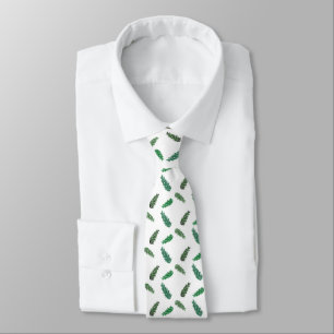 Woodland Pine Tree Branches Neck Tie