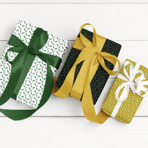 Woodland Pine Tree Branches Wrapping Paper Sheets