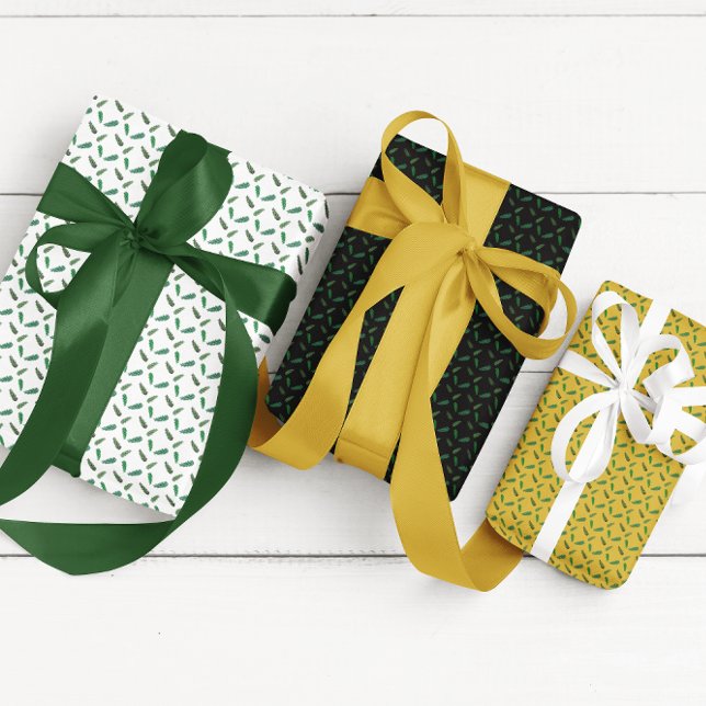 Woodland Pine Tree Branches Wrapping Paper Sheets (Creator Uploaded)