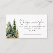 Woodland pine trees diaper raffle ticket enclosure card | Zazzle