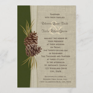 Woodland Pines Wedding Invitation