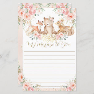 Woodland Pink Floral 1st Birthday Capsule Message