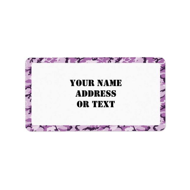 Woodland Pink/Purple Camouflage - with White Label (Front)