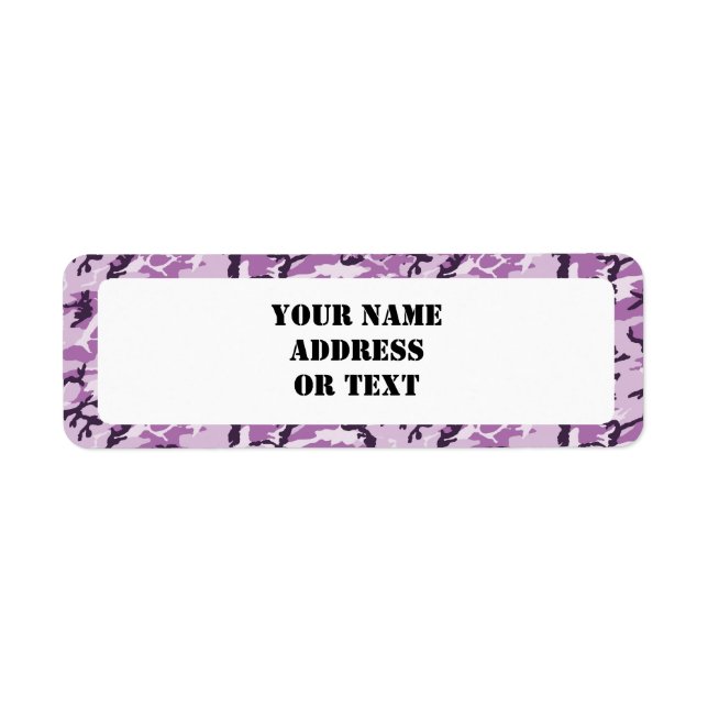 Woodland Pink/Purple Camouflage - with White Label (Front)