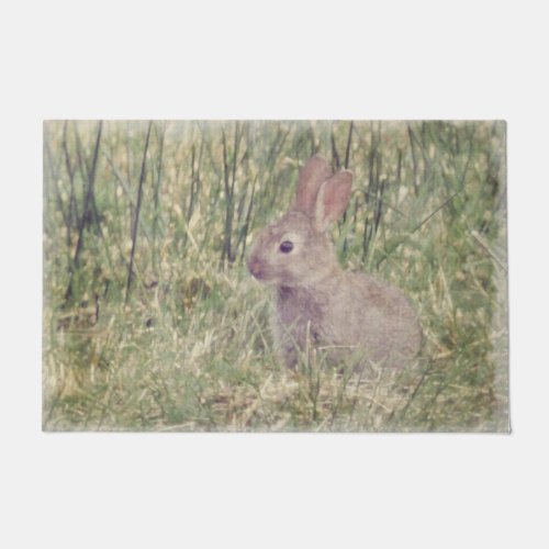 Woodland rabbit animals doormat