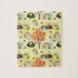 Woodland Rabbit ,Hedgehog Jigsaw Puzzle