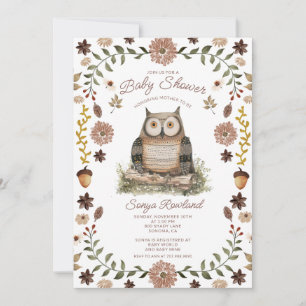 Woodland Raccoon Baby Shower Invitation