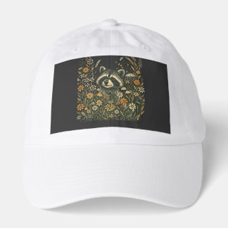 Woodland Raccoon Wildflower T-Shirt Hat