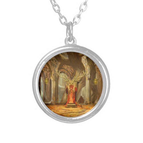 Woodland Realm Throne Room Concept Silver Plated Necklace