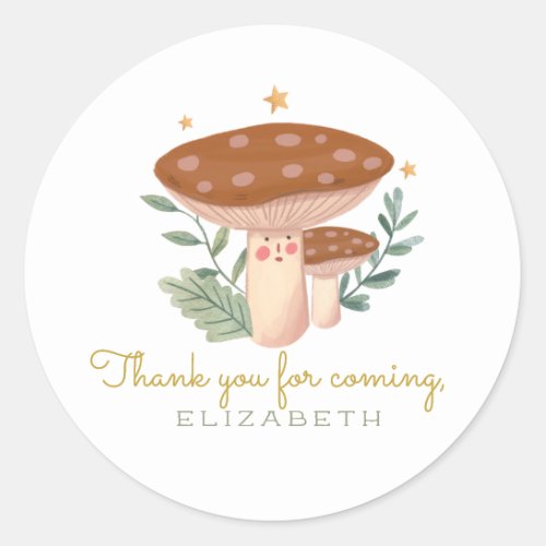 Woodland Red mushroom Birthday  Gift Tags