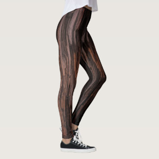 Woodland Red Tree Bark Leggings