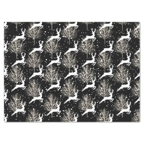 Woodland Reindeer _ Black Tissue Paper