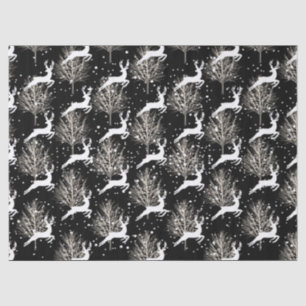 Woodland Reindeer - Black Tissue Paper