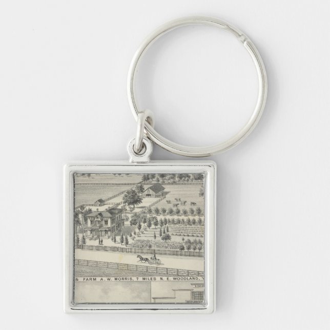 Woodland residences, farms keychain (Front)