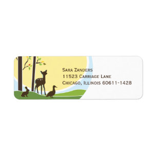 Woodland Return Address Label