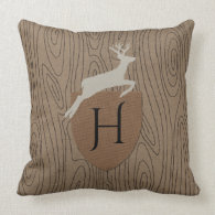 Woodland Rhapsody Monogram Throw Pillow