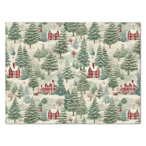 Woodland Rustic Country Christmas Cute Vintage Tissue Paper