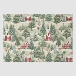 Woodland Rustic Country Christmas Cute Vintage Tissue Paper