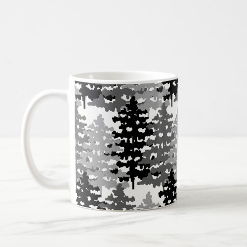Woodland Rustic Forest Winter Holiday Pine Trees Coffee Mug