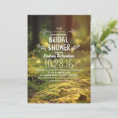 woodland  rustic outdoor bridal shower invites (Standing Front)